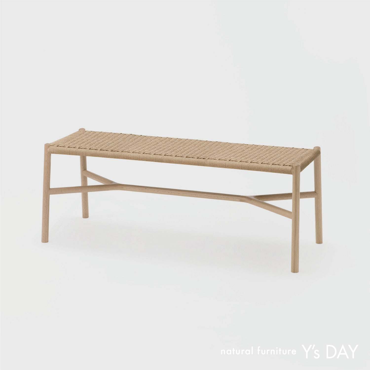 アリアケ ベンチ / White(レッドオーク材)